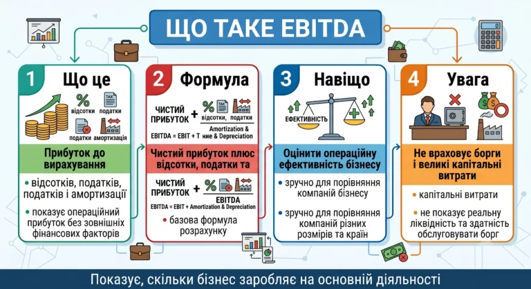 Що таке EBITDA простими словами: формула, приклад розрахунку - інфографіка