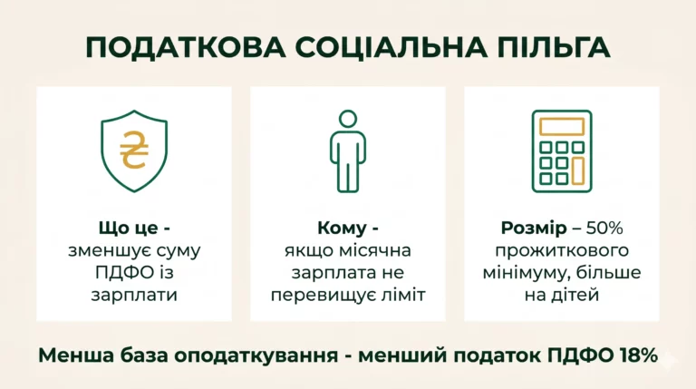 Що таке податкова соціальна пільга простими словами - інфографіка