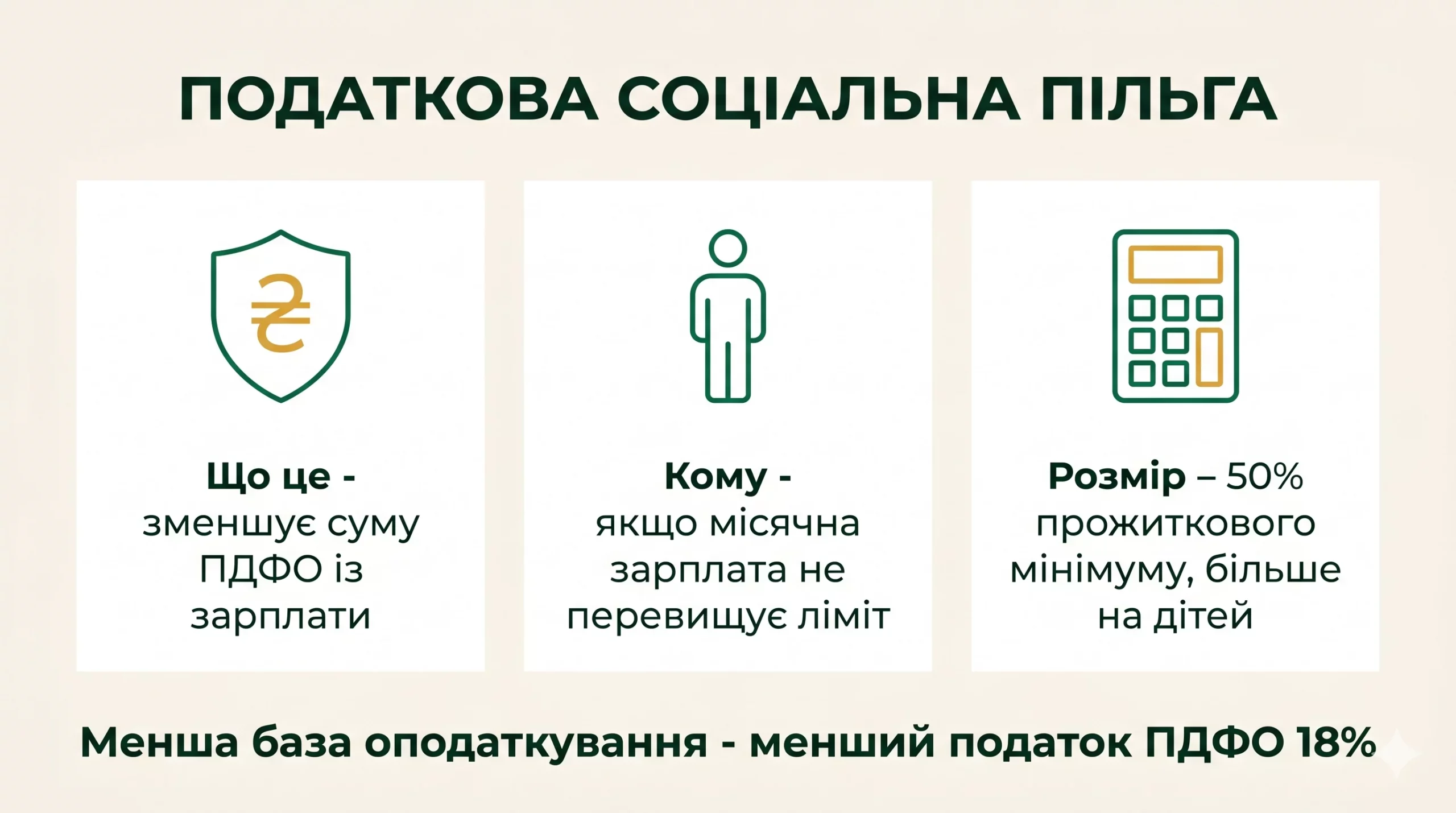Що таке податкова соціальна пільга простими словами - инфографика