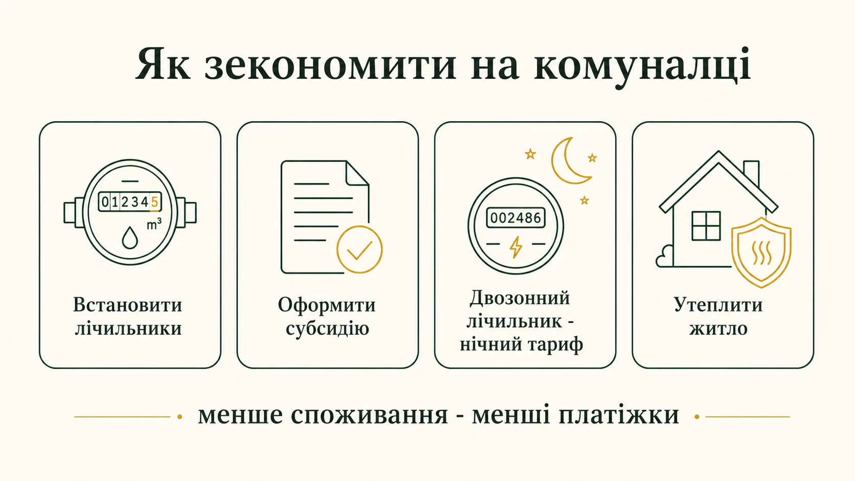 Способы сэкономить на коммуналке: установить счетчики, оформить субсидию, двухзонный счетчик с ночным тарифом, утеплить жилье