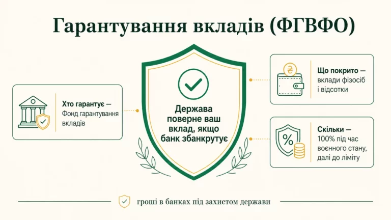 Гарантування вкладів Фондом гарантування вкладів фізосіб: хто гарантує, що покрито і скільки повертають