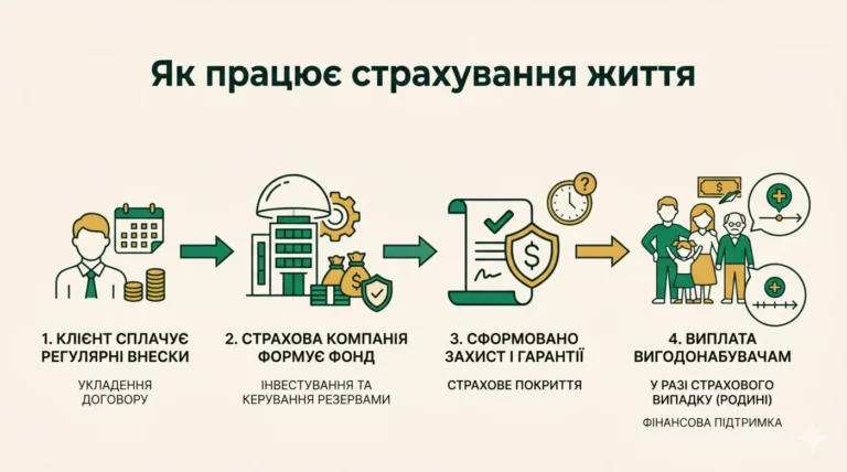 Як працює страхування життя: внески, формування захисту та виплата вигодонабувачам