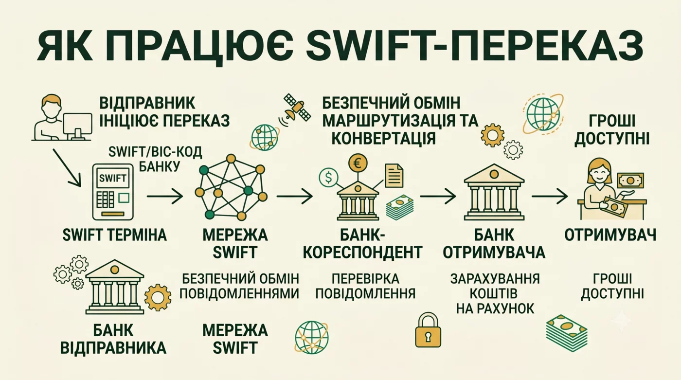 Как работает SWIFT-перевод: маршрут международного платежа через сеть SWIFT и банки-корреспонденты