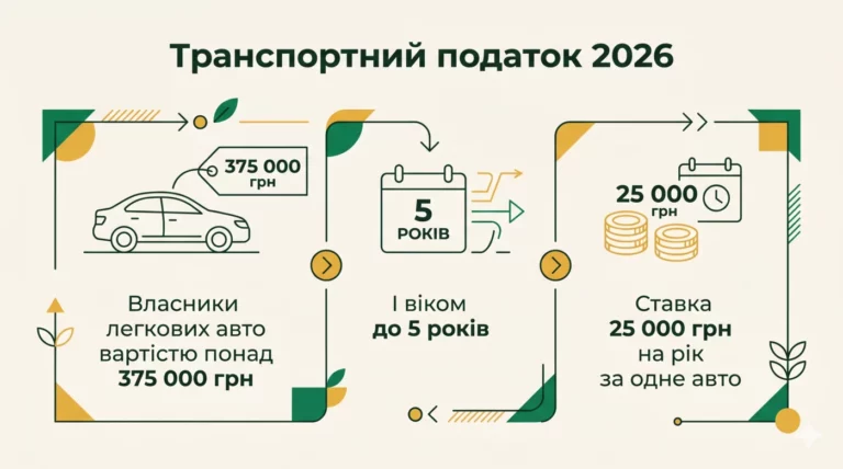 Транспортний податок 2026: хто платить і яка ставка