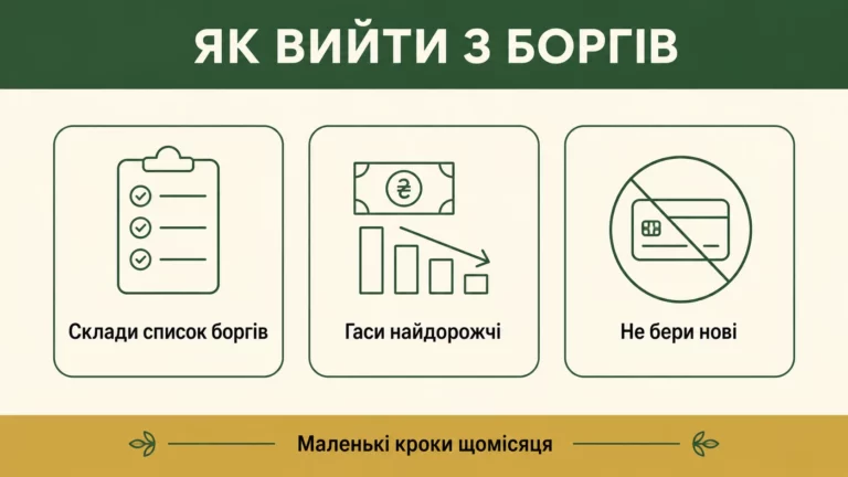 Як вийти з боргової ями: робочий план на 2026 - інфографіка