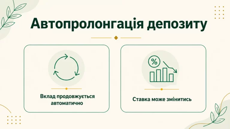 Автопролонгація депозиту: що це і чи вигідно - інфографіка