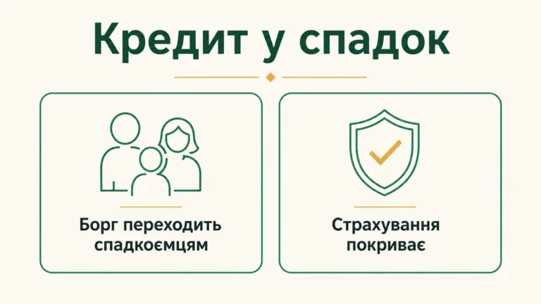 Чи переходить кредит у спадок: борги, страховка, відмова - інфографіка