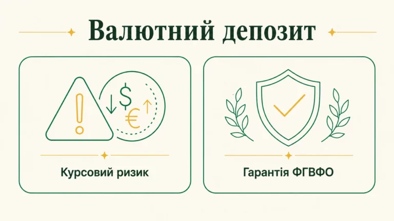 Депозит в іноземній валюті: ризики і вигоди - інфографіка