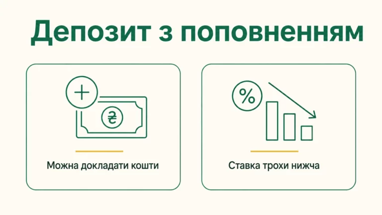 Депозит з поповненням: як обрати вигідний вклад у 2026 році - інфографіка