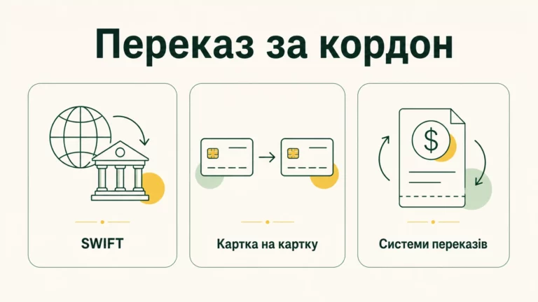 Як переказати гроші за кордон: способи, ліміти та комісії 2026 - інфографіка