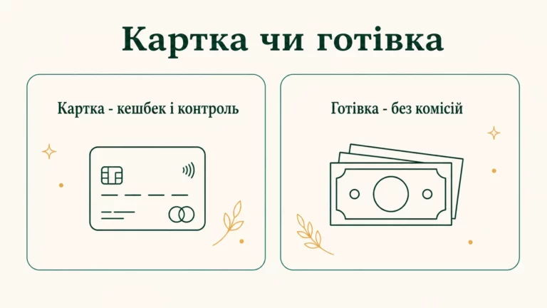 Картка чи готівка: що вигідніше у 2026 році - інфографіка