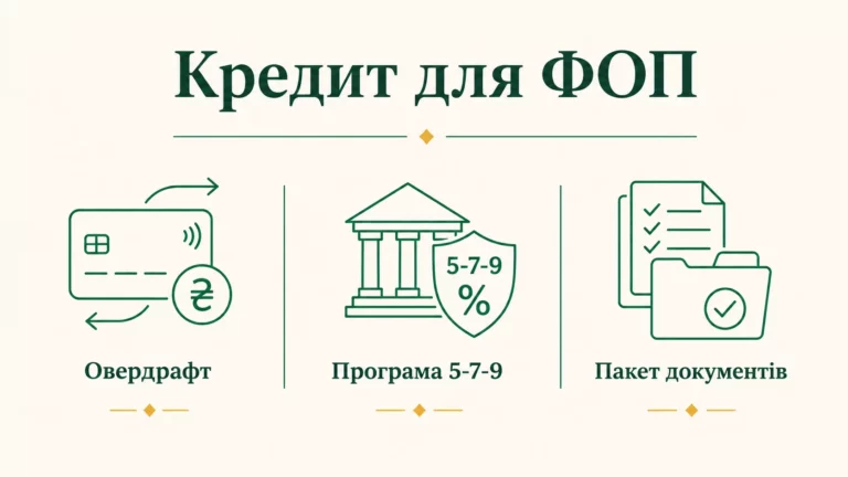 Кредит для ФОП і бізнесу: як отримати у 2026 році - інфографіка