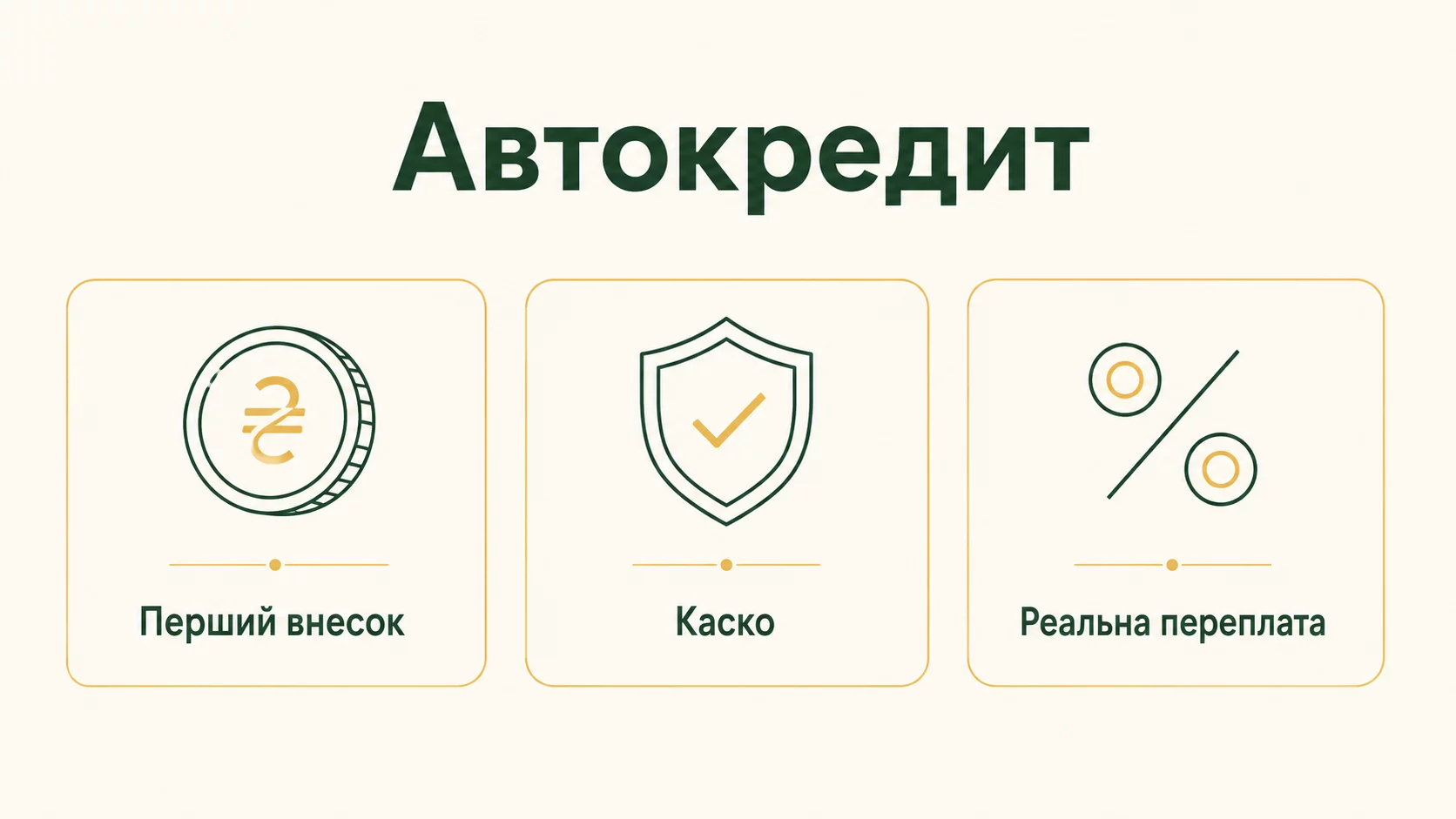 Автокредит: на що звернути увагу - інфографіка