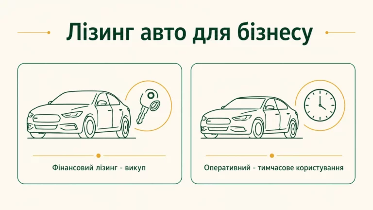 Лізинг авто для бізнесу: як оформити у 2026 році - інфографіка
