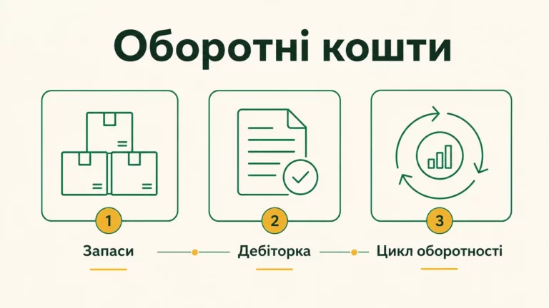 Як управляти оборотними коштами бізнесу - інфографіка
