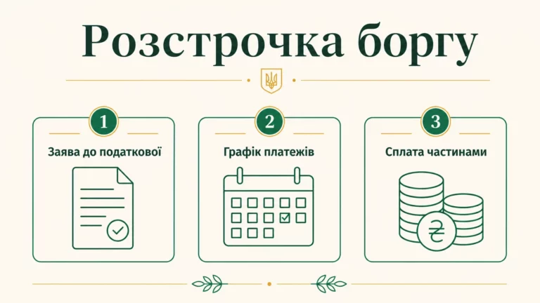 Розстрочка податкового боргу: як оформити заяву у 2026 році - інфографіка