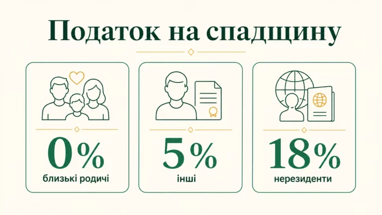 Податок на спадщину: хто і скільки платить у 2026 році - інфографіка
