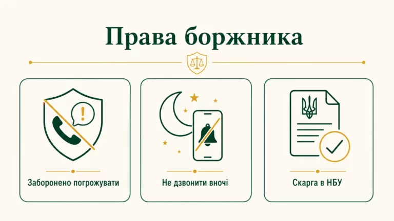 Права боржника: як спілкуватися з колекторами - інфографіка