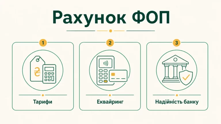 Розрахунковий рахунок ФОП: як обрати банк у 2026 році - інфографіка