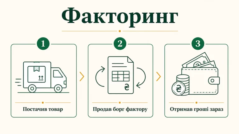 Що таке факторинг простими словами: продаж боргу за гроші зараз - інфографіка