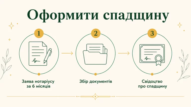 Як оформити спадщину: покрокова інструкція - інфографіка