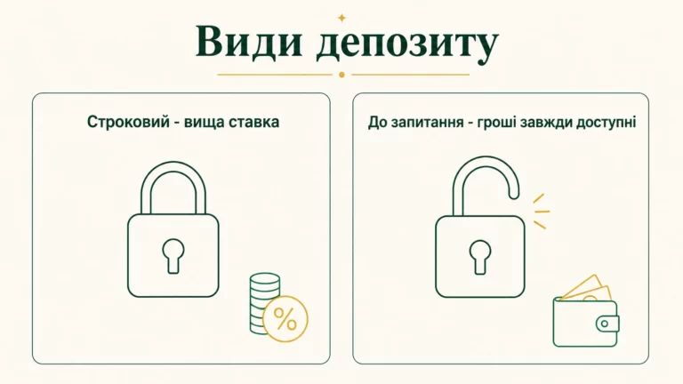 Строковий депозит чи до запитання: що обрати у 2026 - інфографіка