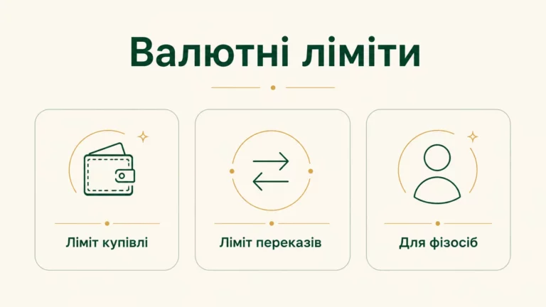 Валютні обмеження в Україні 2026: ліміти на купівлю і перекази валюти - інфографіка
