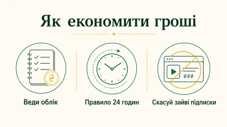 Як економити гроші: робочі способи економії у 2026 році - інфографіка