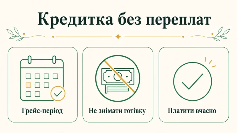 Як користуватися кредиткою без переплат: грейс-період простими словами - інфографіка