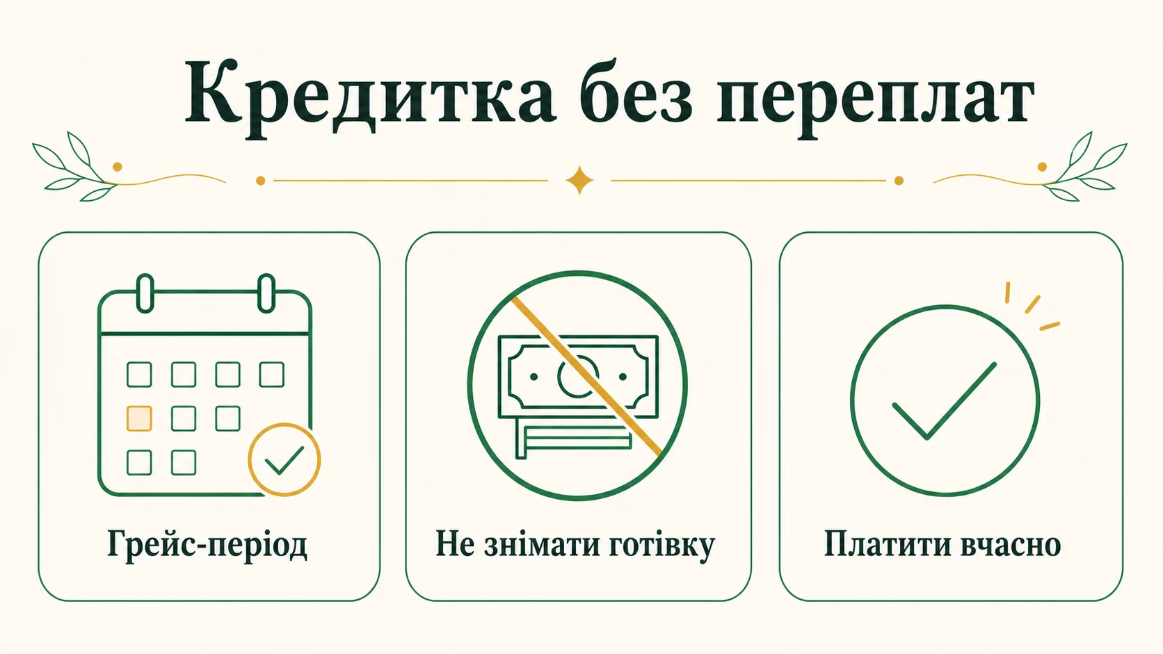 Як користуватися кредиткою без переплат: грейс-період простими словами - інфографіка
