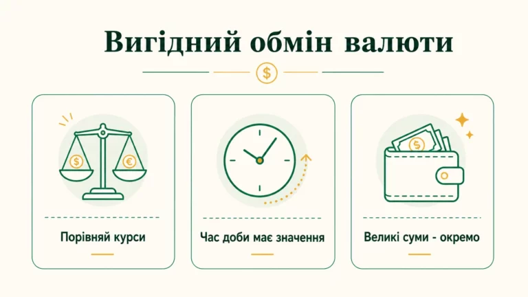 Як обміняти валюту вигідно: лайфхаки економії на курсі - інфографіка
