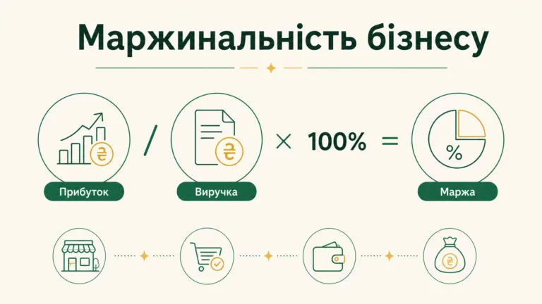 Як розрахувати маржинальність бізнесу: формула, приклади і поширені помилки - інфографіка