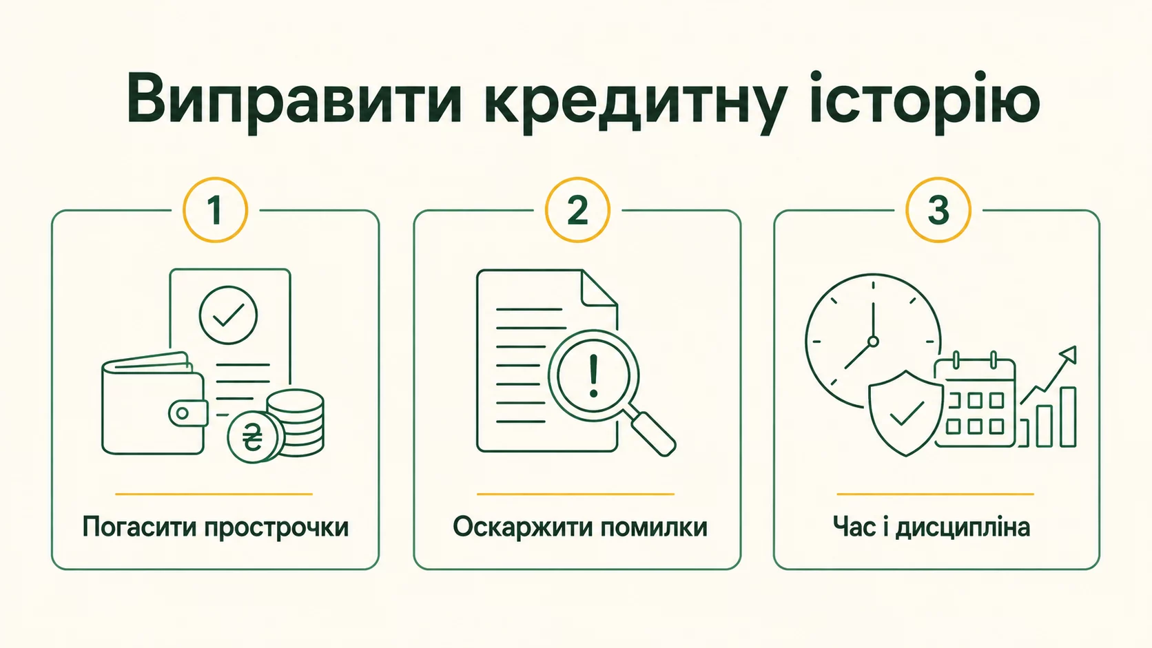 Як виправити погану кредитну історію: покрокова інструкція 2026 - інфографіка