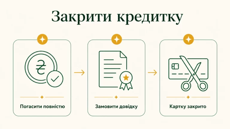 Як правильно закрити кредитну картку: покрокова інструкція - інфографіка