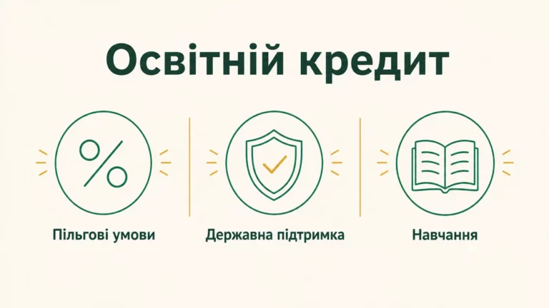 Освітній кредит на навчання: як отримати у 2026 році - інфографіка