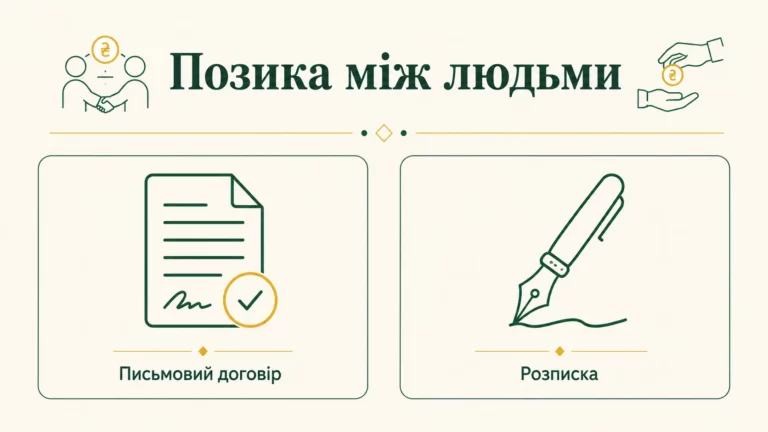 Позика між фізособами: як оформити правильно - інфографіка