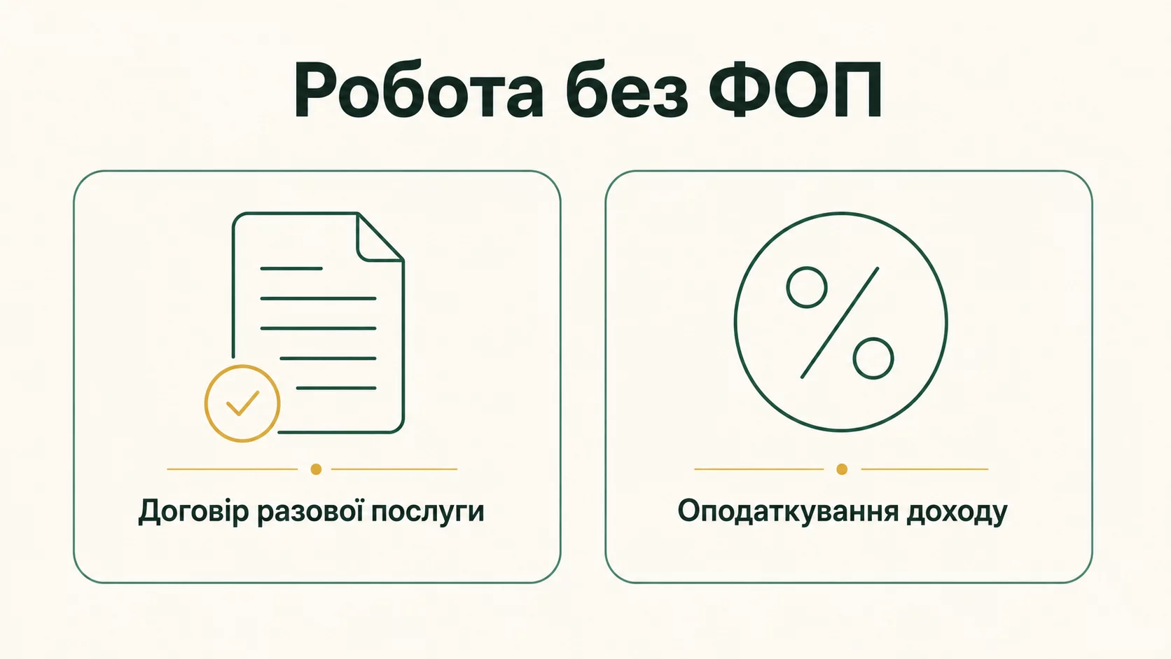 Чи можна працювати без ФОП: разові послуги та договір ЦПХ у 2026 році - інфографіка