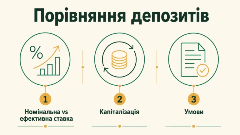 Як правильно порівнювати депозитні пропозиції банків - інфографіка