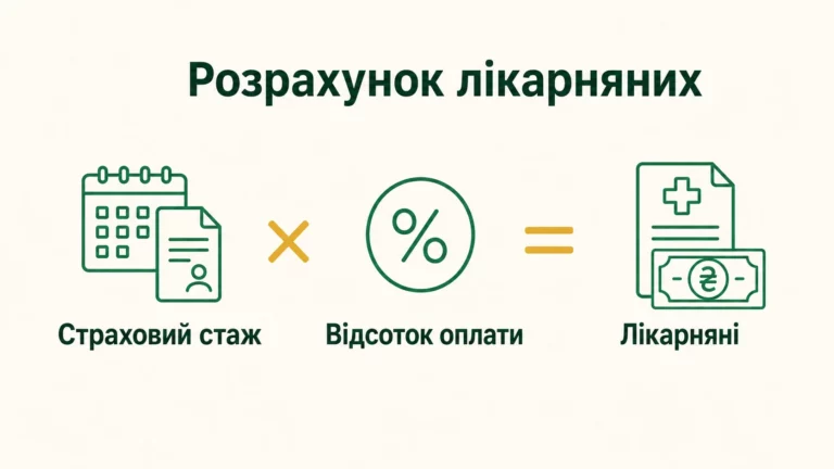 Як самостійно розрахувати лікарняні: страховий стаж, розрахунковий період і приклад - інфографіка
