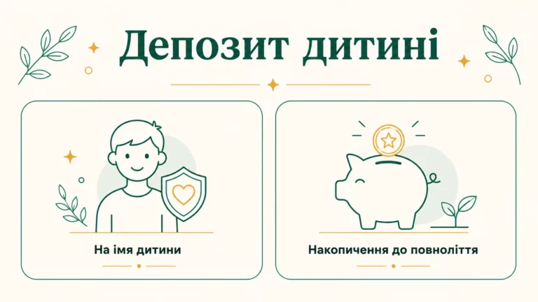 Як відкрити депозит на ім’я дитини: вимоги банків і правила розпорядження - інфографіка